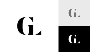 semplice lettera gl monogramma logo design vettore