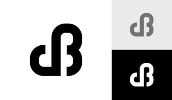 lettera db iniziale monogramma logo design vettore