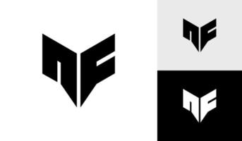 lettera nf iniziale monogramma logo design vettore