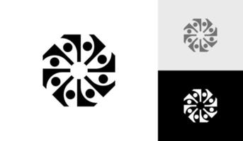 Comunità le persone, sociale Comunità, globale Comunità, umano famiglia logo design vettore