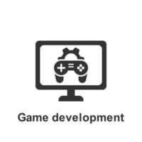 in linea marketing, gioco sviluppo vettore icona