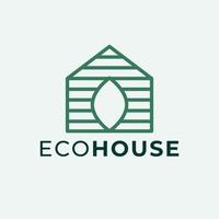 eco Casa vettore logo design. Casa con foglia moderno logo. vero tenuta logo modello.