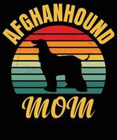 afgano cane da caccia mamma Vintage ▾ t camicia design vettore