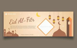 eid al-Fitr bandiera sociale media copertina vettore modello