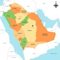 mappa dell'arabia saudita vettore