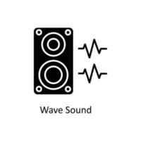 onda suono vettore solido icone. semplice azione illustrazione azione