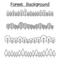 paesaggio forestale nella progettazione grafica dell'illustrazione di vettore di vista di panorama