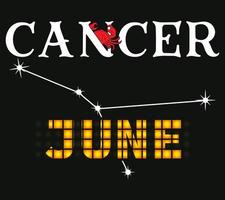 cancro giugno camicia, zodiaco cancro vettore