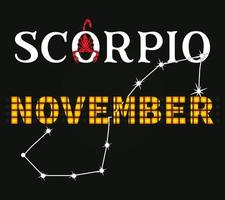 scorpione novembre camicia, zodiaco scorpione vettore