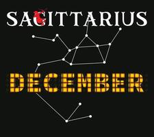 Sagittario dicembre camicia, zodiaco Sagittario vettore