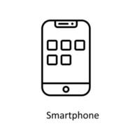 smartphone vettore schema icone. semplice azione illustrazione azione