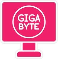 gigabyte vettore icona stile