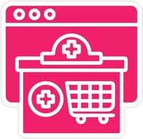 medico e-commerce sito web vettore icona stile