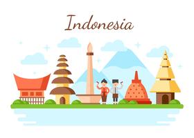 Illustrazione vettoriale di Indonesia
