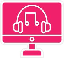 Audio streaming vettore icona stile