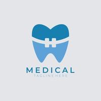 dentale clinica logo design dentista logo dente astratto lineare dentista stomatologia vettore