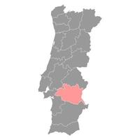 evora carta geografica, quartiere di Portogallo. vettore illustrazione.