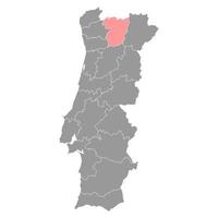 vila vero carta geografica, quartiere di Portogallo. vettore illustrazione.