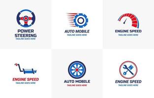 insieme di progettazione del modello di logo di auto automobilistiche vettore