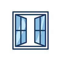 finestra icona design vettore