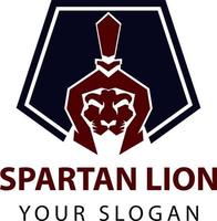 spartano Leone testa logo, spartano vettore logo