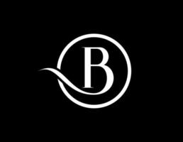 iniziale lettera B cerchio logo design vettore