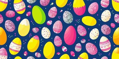 vettore modelli e disegni su decorato Pasqua uova