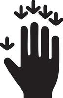 mano icona simbolo vettore Immagine. illustrazione di il isolato dito mano toccare umano design. eps 10