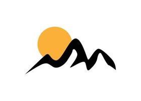 montagna logo icona design modello isolato vettore