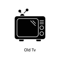 vecchio tv vettore solido icone. semplice azione illustrazione azione