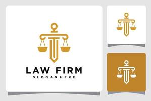 giustizia legge azienda logo modello design ispirazione vettore