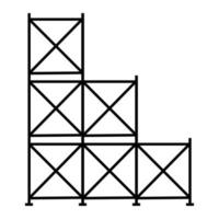 impalcatura icona vettore