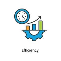 efficienza vettore riempire schema icone. semplice azione illustrazione azione