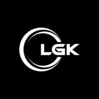 lgk lettera logo design nel illustrazione. vettore logo, calligrafia disegni per logo, manifesto, invito, eccetera.