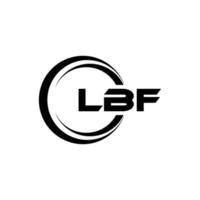lbf lettera logo design nel illustrazione. vettore logo, calligrafia disegni per logo, manifesto, invito, eccetera.