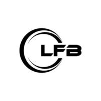 lfb lettera logo design nel illustrazione. vettore logo, calligrafia disegni per logo, manifesto, invito, eccetera.