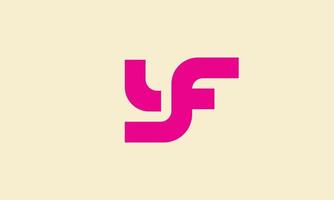 alfabeto lettere iniziali monogramma logo yf, fy, y e f vettore