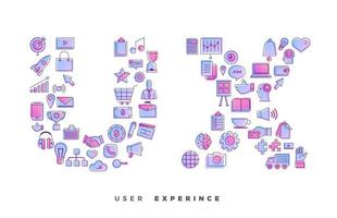 collage di icone ux