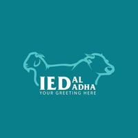 eid al adha logo vettore