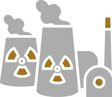 nucleare energia pianta vettore icona stile