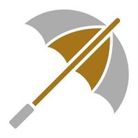 ombrello con pioggia gocce vettore icona stile