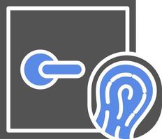 biometrico sicurezza scatola vettore icona stile