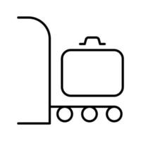 bagaglio scanner linea icona vettore illustrazione grafico design