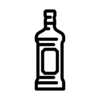 whisky bevanda bottiglia linea icona vettore illustrazione