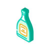 Assenzio bevanda bottiglia isometrico icona vettore illustrazione