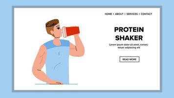 proteina shaker uomo vettore