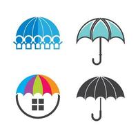 illustrazione delle immagini del logo dell'ombrello vettore