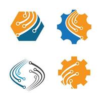 illustrazione di immagini del logo di tecnologia vettore