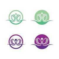 immagini del logo di loto di bellezza vettore