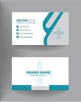 moderno medico attività commerciale carta design modello. blu e bianca attività commerciale carta design per assistenza sanitaria, medico carta modello. vettore